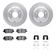 WFWH1-21042 Rear Brake Disc and Pad Kit, Plain Surface, 305 mm, Ceramic, R1 eLINE Silver Rotors with Ceramic Pads Series