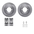 WFWH1-22002 Front Brake Disc and Pad Kit, Plain Surface, 246 mm, Ceramic, R1 eLINE Silver Rotors with Ceramic Pads Series