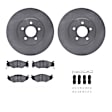 WFWH1-39021 Front Brake Disc and Pad Kit, Plain Surface, 305 mm, Ceramic, R1 eLINE Silver Rotors with Ceramic Pads Series