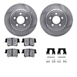 WFWH1-39034 Rear Brake Disc and Pad Kit, Plain Surface, 330 mm, Ceramic, R1 eLINE Silver Rotors with Ceramic Pads Series