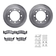 WFWH1-40009 Front Brake Disc and Pad Kit, Plain Surface, 356 mm, Ceramic, R1 eLINE Silver Rotors with Ceramic Pads Series