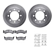 WFWH1-40013 Front Brake Disc and Pad Kit, Plain Surface, 330 mm, Ceramic, R1 eLINE Silver Rotors with Ceramic Pads Series