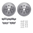 WFWH1-40015 Front Brake Disc and Pad Kit, Plain Surface, 356 mm, Ceramic, R1 eLINE Silver Rotors with Ceramic Pads Series