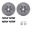 WFWH1-40056 Front Brake Disc and Pad Kit, Plain Surface, 305 mm, Ceramic, RWD, R1 eLINE Silver Rotors with Ceramic Pads Series
