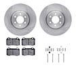 WFWH1-40061 Front Brake Disc and Pad Kit, Plain Surface, 330 mm, Ceramic, R1 eLINE Silver Rotors with Ceramic Pads Series