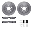 WFWH1-40074 Front Brake Disc and Pad Kit, Plain Surface, 305 mm, Ceramic, R1 eLINE Silver Rotors with Ceramic Pads Series