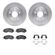 WFWH1-40081 Front Brake Disc and Pad Kit, Plain Surface, 277 mm, Ceramic, R1 eLINE Silver Rotors with Ceramic Pads Series