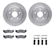 WFWH1-40082 Front Brake Disc and Pad Kit, Plain Surface, 351 mm, Ceramic, R1 eLINE Silver Rotors with Ceramic Pads Series