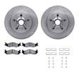 WFWH1-42015 Front Brake Disc and Pad Kit, Plain Surface, 279 mm, Ceramic, RWD, R1 eLINE Silver Rotors with Ceramic Pads Series