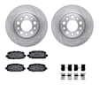 WFWH1-42056 Rear Brake Disc and Pad Kit, Plain Surface, 292 mm, Ceramic, R1 eLINE Silver Rotors with Ceramic Pads Series