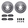 WFWH1-42056 Rear Brake Disc and Pad Kit, Plain Surface, 292 mm, Ceramic, R1 eLINE Silver Rotors with Ceramic Pads Series