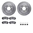WFWH1-45018 Front Brake Disc and Pad Kit, Plain Surface, 279 mm, Ceramic, R1 eLINE Silver Rotors with Ceramic Pads Series