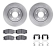 WFWH1-47060 Front Brake Disc and Pad Kit, Plain Surface, 295 mm, Ceramic, R1 eLINE Silver Rotors with Ceramic Pads Series