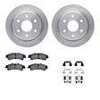 WFWH1-48043 Rear Brake Disc and Pad Kit, Plain Surface, 330 mm, Ceramic, R1 eLINE Silver Rotors with Ceramic Pads Series