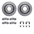 WFWH1-48059 Front Brake Disc and Pad Kit, Plain Surface, 315 mm, Ceramic, R1 eLINE Silver Rotors with Ceramic Pads Series