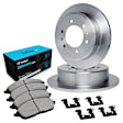 WFWH1-49002 Rear Brake Disc and Pad Kit, Plain Surface, 330 mm, Ceramic, R1 eLINE Silver Rotors with Ceramic Pads Series