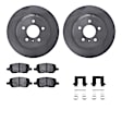 WFWH1-52019 Rear Brake Disc and Pad Kit, Plain Surface, 305 mm, Ceramic, R1 eLINE Silver Rotors with Ceramic Pads Series