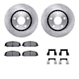 WFWH1-52023 Front Brake Disc and Pad Kit, Plain Surface, 305 mm, Ceramic, R1 eLINE Silver Rotors with Ceramic Pads Series
