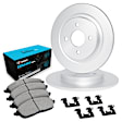WFWH1-54073 Rear Brake Disc and Pad Kit, Plain Surface, 267 mm, Ceramic, R1 eLINE Silver Rotors with Ceramic Pads Series