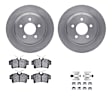 WFWH1-54091 Rear Brake Disc and Pad Kit, Plain Surface, 305 mm, Ceramic, R1 eLINE Silver Rotors with Ceramic Pads Series