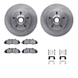 WFWH1-54110 Front Brake Disc and Pad Kit, Plain Surface, 333 mm, Ceramic, RWD, R1 eLINE Silver Rotors with Ceramic Pads Series