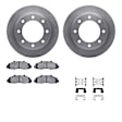 WFWH1-54112 Front Brake Disc and Pad Kit, Plain Surface, 323 mm, Ceramic, 4WD, R1 eLINE Silver Rotors with Ceramic Pads Series