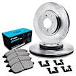 WFWH1-54166 Front Brake Disc and Pad Kit, Plain Surface, 297 mm, Ceramic, R1 eLINE Silver Rotors with Ceramic Pads Series