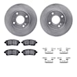 2015 Ford Fiesta - Front Brake Disc and Pad Kit, Plain Surface, 259 mm, Ceramic, 1.6L 4Cyl, R1 eLINE Silver Rotors with Ceramic Pads Series