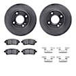 2015 Ford Fiesta - Front Brake Disc and Pad Kit, Plain Surface, 259 mm, Ceramic, 1.6L 4Cyl, R1 eLINE Silver Rotors with Ceramic Pads Series