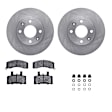 WFWH1-59026 Front Brake Disc and Pad Kit, Plain Surface, 267 mm, Ceramic, R1 eLINE Silver Rotors with Ceramic Pads Series