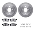 WFWH1-59029 Rear Brake Disc and Pad Kit, Plain Surface, 267 mm, Ceramic, R1 eLINE Silver Rotors with Ceramic Pads Series