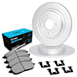 WFWH1-59029 Rear Brake Disc and Pad Kit, Plain Surface, 267 mm, Ceramic, R1 eLINE Silver Rotors with Ceramic Pads Series