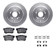 WFWH1-59041 Rear Brake Disc and Pad Kit, Plain Surface, 305 mm, Ceramic, R1 eLINE Silver Rotors with Ceramic Pads Series
