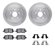 WFWH1-59062 Rear Brake Disc and Pad Kit, Plain Surface, 330 mm, Ceramic, R1 eLINE Silver Rotors with Ceramic Pads Series