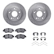 WFWH1-59072 Front Brake Disc and Pad Kit, Plain Surface, 274 mm, Ceramic, R1 eLINE Silver Rotors with Ceramic Pads Series