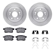 WFWH1-59082 Rear Brake Disc and Pad Kit, Plain Surface, 282 mm, Ceramic, R1 eLINE Silver Rotors with Ceramic Pads Series
