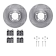 WFWH1-63008 Front Brake Disc and Pad Kit, Plain Surface, 254 mm, Ceramic, R1 eLINE Silver Rotors with Ceramic Pads Series