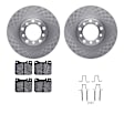 WFWH1-63019 Front Brake Disc and Pad Kit, Plain Surface, 279 mm, Ceramic, R1 eLINE Silver Rotors with Ceramic Pads Series