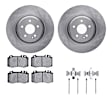WFWH1-63071 Front Brake Disc and Pad Kit, Plain Surface, 333 mm, Ceramic, R1 eLINE Silver Rotors with Ceramic Pads Series