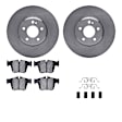 WFWH1-63192 Rear Brake Disc and Pad Kit, Plain Surface, 320 mm, Ceramic, R1 eLINE Silver Rotors with Ceramic Pads Series
