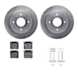 WFWH1-67014 Rear Brake Disc and Pad Kit, Plain Surface, 279 mm, Ceramic, R1 eLINE Silver Rotors with Ceramic Pads Series