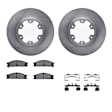 WFWH1-67050 Front Brake Disc and Pad Kit, Plain Surface, 279 mm, Ceramic, R1 eLINE Silver Rotors with Ceramic Pads Series