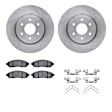 WFWH1-67107 Front Brake Disc and Pad Kit, Plain Surface, 295 mm, Ceramic, R1 eLINE Silver Rotors with Ceramic Pads Series