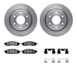 WFWH1-67113 Front Brake Disc and Pad Kit, Plain Surface, 320 mm, Ceramic, R1 eLINE Silver Rotors with Ceramic Pads Series