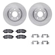 2013 Nissan Altima - Front Brake Disc and Pad Kit, Plain Surface, 305 mm, Ceramic, Sedan, 3.5L 6Cyl, R1 eLINE Silver Rotors with Ceramic Pads Series