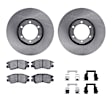 WFWH1-72023 Front Brake Disc and Pad Kit, Plain Surface, 267 mm, Ceramic, R1 eLINE Silver Rotors with Ceramic Pads Series