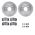 WFWH1-72076 Front Brake Disc and Pad Kit, Plain Surface, 267 mm, Ceramic, R1 eLINE Silver Rotors with Ceramic Pads Series