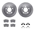 WFWH1-74030 Rear Brake Disc and Pad Kit, Plain Surface, 267 mm, Ceramic, R1 eLINE Silver Rotors with Ceramic Pads Series