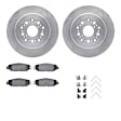WFWH1-75009 Rear Brake Disc and Pad Kit, Plain Surface, 305 mm, Ceramic, R1 eLINE Silver Rotors with Ceramic Pads Series