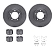 WFWH1-76006 Front Brake Disc and Pad Kit, Plain Surface, 267 mm, Ceramic, R1 eLINE Silver Rotors with Ceramic Pads Series
